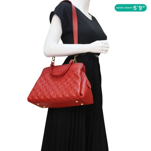 Louis Vuitton  Vosges MM Empreinte Leather Shoulder Bag Red - Picture 2 of 14